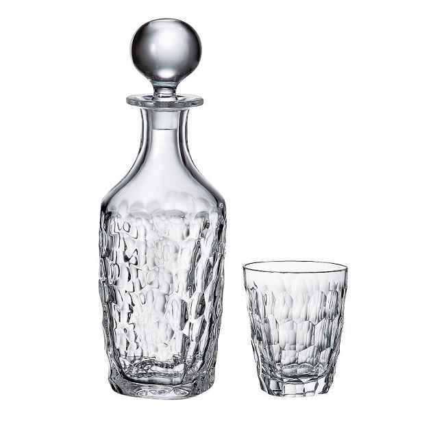Bohemia Marble Whisky Set 1+6 Sklenice Karafa Křišťál Komplet