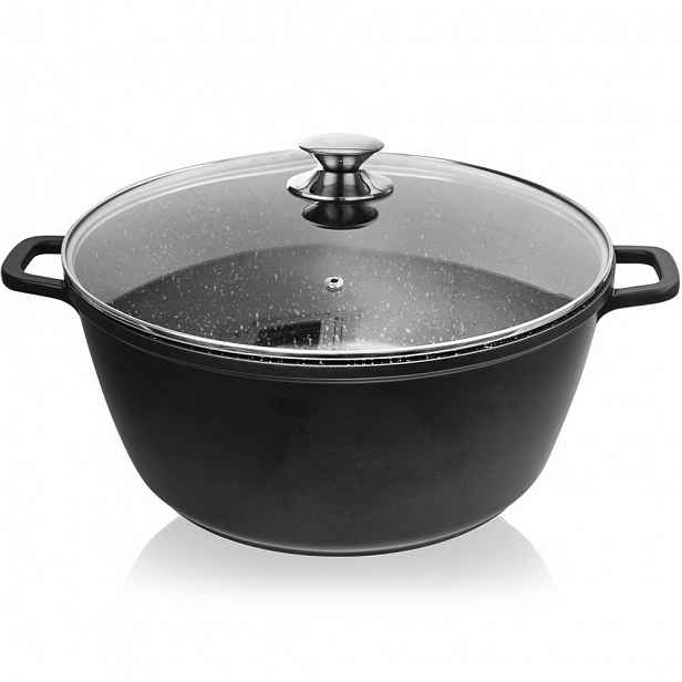 Hrnec Granitový s víkem na vaření a pečení 32 cm 9,7 l Grande