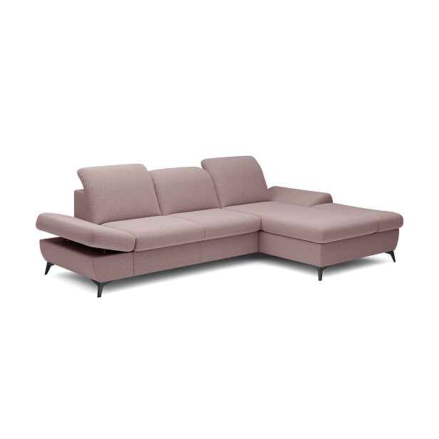Laski Rozkládací polohovací rohová sedací souprava Harper 284 cm Matana 14 starorůžová pravá