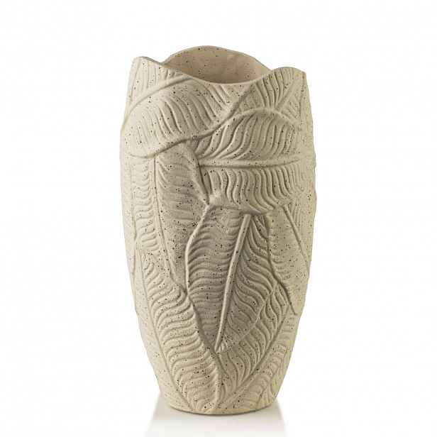 Mondex VÁZA MANON, poliresin, béžová, 13/10/30cm