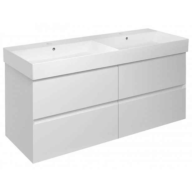 Sapho Filena - Umyvadlová skříňka 118x52x43 cm, 4 zásuvky, matná bílá FID1212W