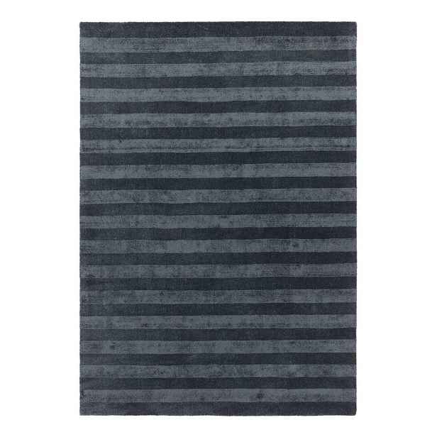 Tmavě modrý ručně tkaný koberec z recyklovaných vláken 160x230 cm Connor – MADE