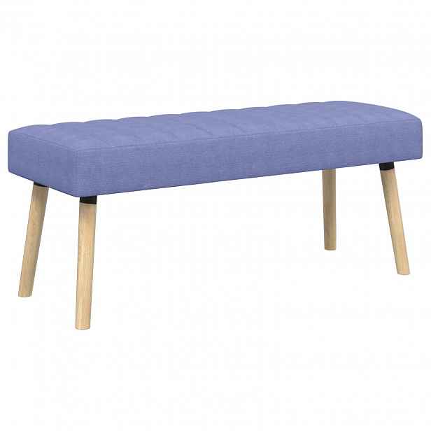 vidaXL Lavice s kanálovým prošíváním Modrá džínovina 110 x 40 x 46 cm