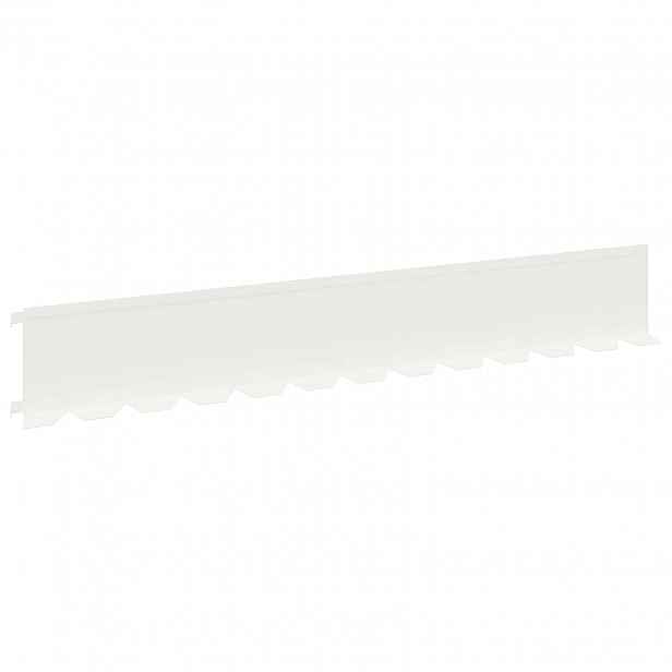 vidaXL Okraj trávníku 30 ks 102 x 15 x 4 cm Ocel Bílá