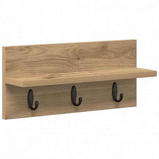 vidaXL Nástěnný věšák na kabáty Nástěnná montáž Artisanový dub