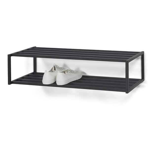 Černý kovový závěsný botník 78x20,5x30,5 cm School – Spinder Design