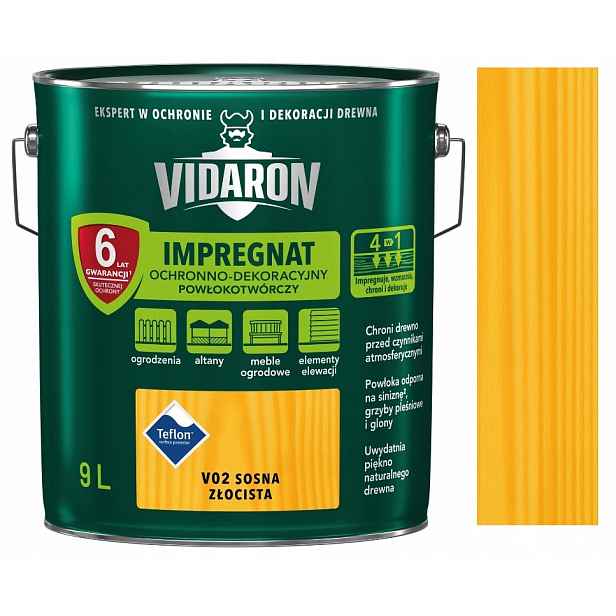 Vidaron Impregnace Na Dřevo 9L Borovice Zlatá V02