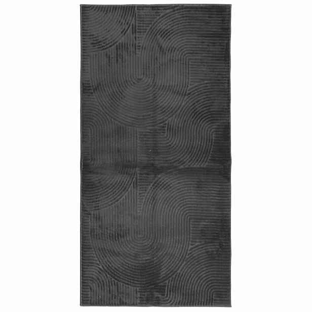 vidaXL Koberec IZA krátký vlas skandinávský vzhled antracit 100x200 cm
