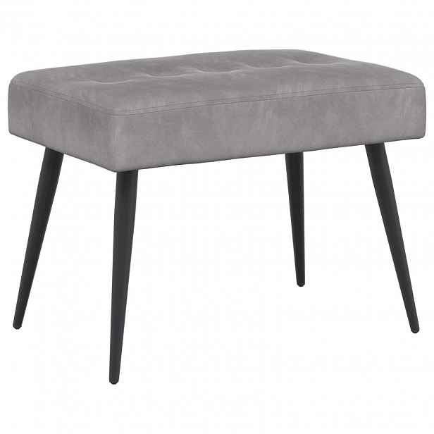 vidaXL Lavice s knoflíkovým prošíváním Světle šedá 60 x 40 x 45 cm