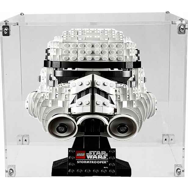 Vitrína Drewlandia pro stavebnici Lego 75276 Star Wars Helma stormtroopera