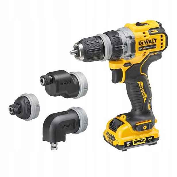 DeWalt DCD703L2T aku vrtačka s výměnnými hlavami 12V/2*3Ah, 57Nm, 0-425/150