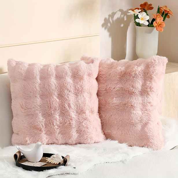TEMU Sada 2 silných plyšových vlněných povlaků na polštáře 17X17 palců, měkký dekorativní povlak na polštář pro pohovku, ložnici