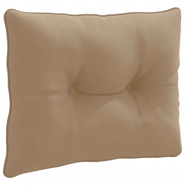vidaXL Zádový polstr PUTTEN 100% polyester Taupe 60 x 40 x 10 cm