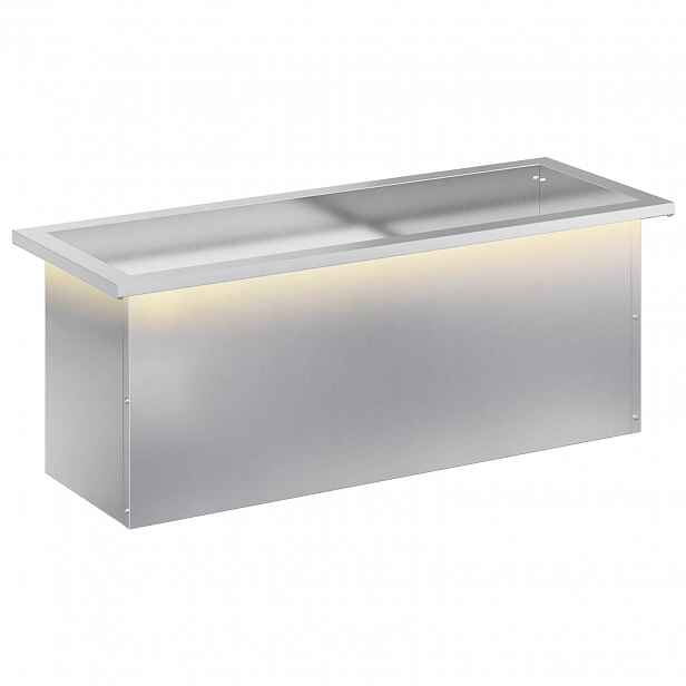 vidaXL Zahradní truhlík s LED osvětlením Stříbrná 30 x 80 x 30 cm