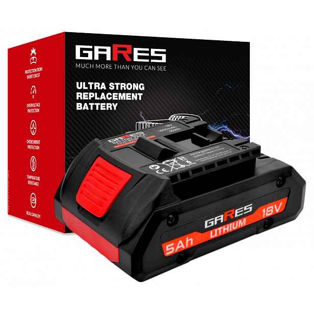 Akumulátor Gares pro Bosch ProCORE Gba Gbl Gsr 18V 5Ah 21700