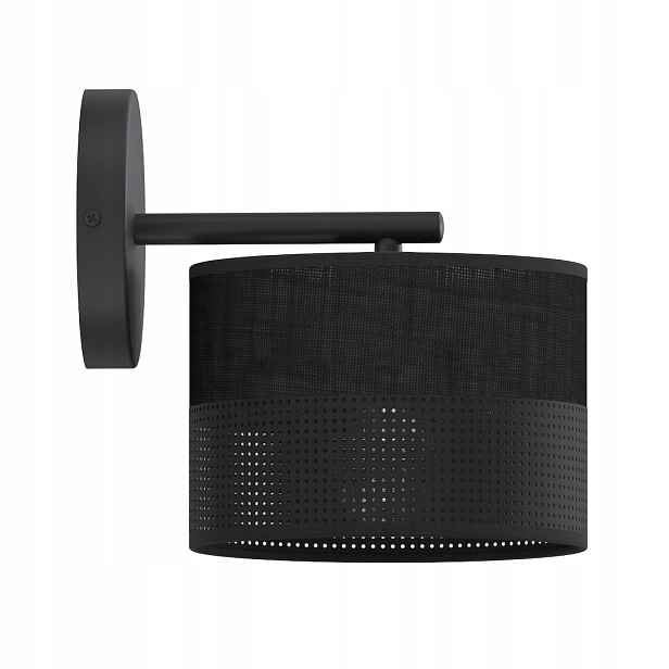 Emibig Karbon nástěnná lampa černá perforovaná 1xE27 15W