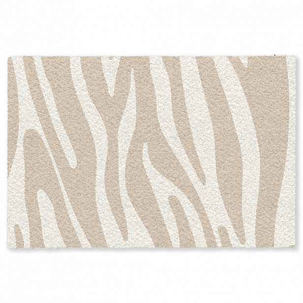 MuchoWow ROHOŽKA Zebra print - Béžová - Bílá - Zvířecí potisk 180x120 cm