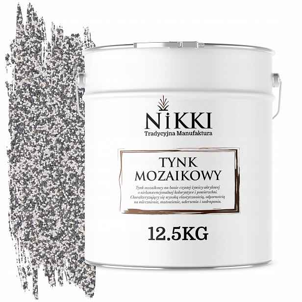Pryskyřičná Mozaiková Omítka 12,5 Kg Vnitřní Vnější Barva Šedá Světlá M22