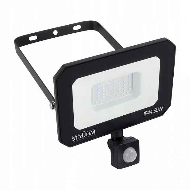 Struhm Led reflektor s Pir senzorem Aston 50W 104lm/W, černá barva, neut