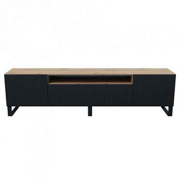 Televizní stolek RTV  Remo  200 cm Černá - Dub artisan