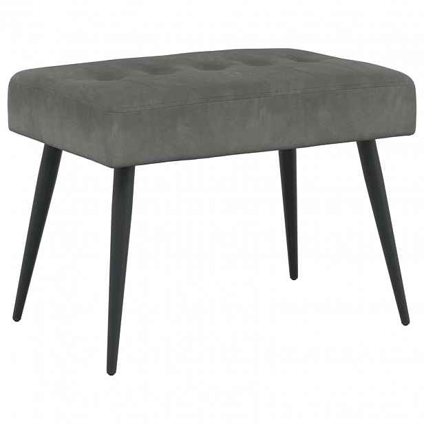 vidaXL Lavice s knoflíkovým prošíváním Tmavě šedá 60 x 40 x 45 cm