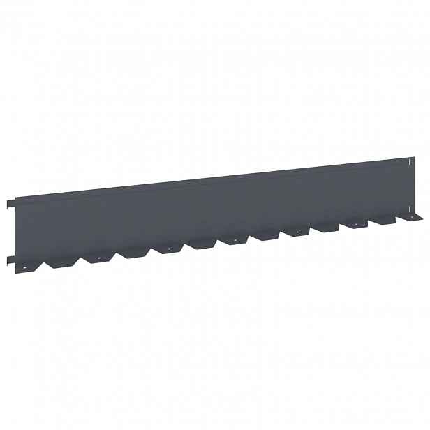vidaXL Okraj trávníku 20 ks 102 x 15 x 4 cm Ocel Antracitová