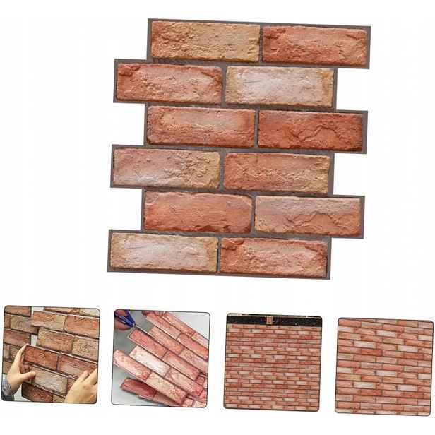 20X Samolepicí Tapeta Na Zeď Cihla 3D Nástěnné Panely Pěna Kámen Zeď
