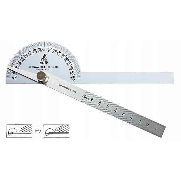 Dvojité úhloměrné rameno 100 mm Shinwa 62490
