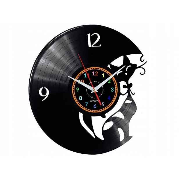 Kočka Dekorativní Nástěnné Hodiny Moderní Vinylová Deska Vinyl Jako Dárek