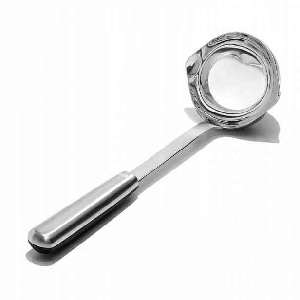 Naběračka Na Polévku Oxo Steel Ocelová Lžíce na omáčky Nerezová Dlouhá 33 cm