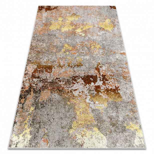rugsX MIRO 51463.802 mycí kobereček Abstrakce protiskluz - šedá / zlatý 80/150 cm