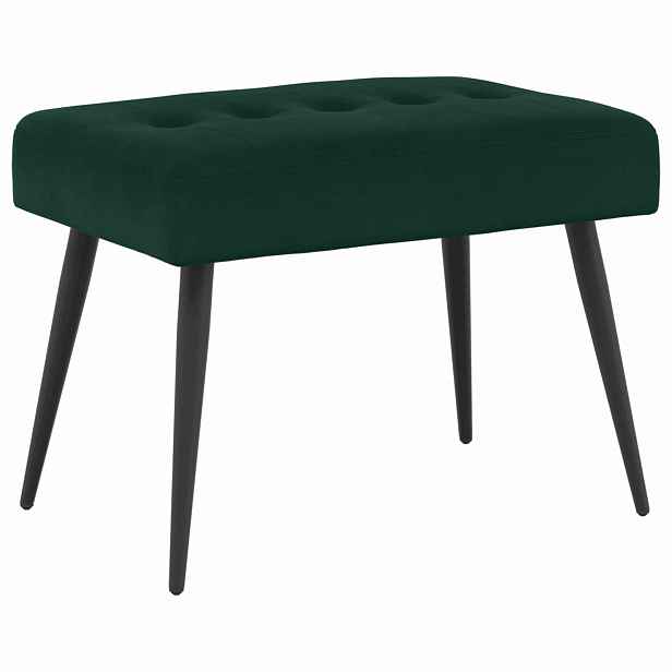 vidaXL Lavice s knoflíkovým prošíváním Tmavě zelená 60 x 40 x 45 cm