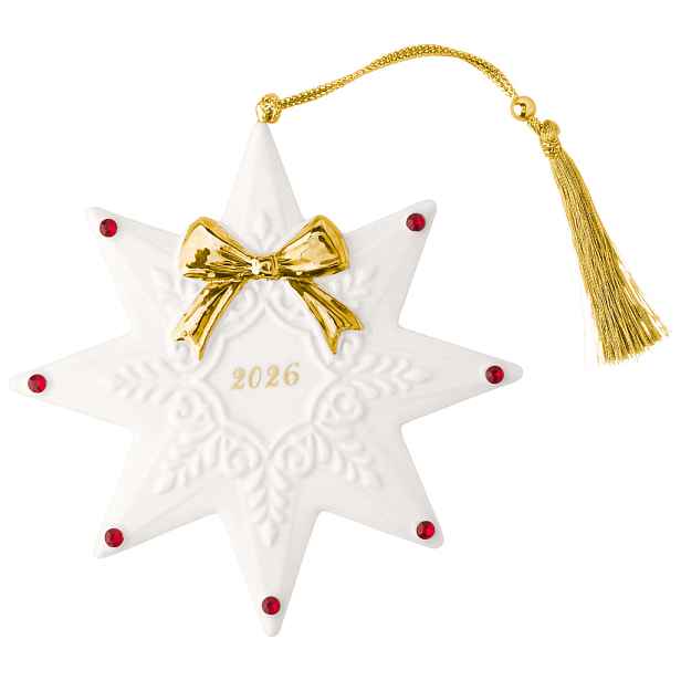 Villeroy & Boch Závěsná porcelánová ozdoba Christmas Classics 2026, Hvězda, 11,5 cm 14-8675-4365