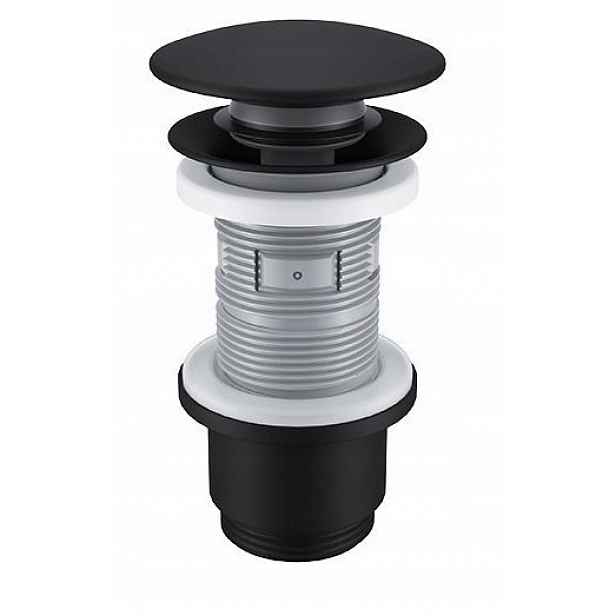 Zátka Click-Clack Černá Mat Keramika 63 mm s funkcí čištění