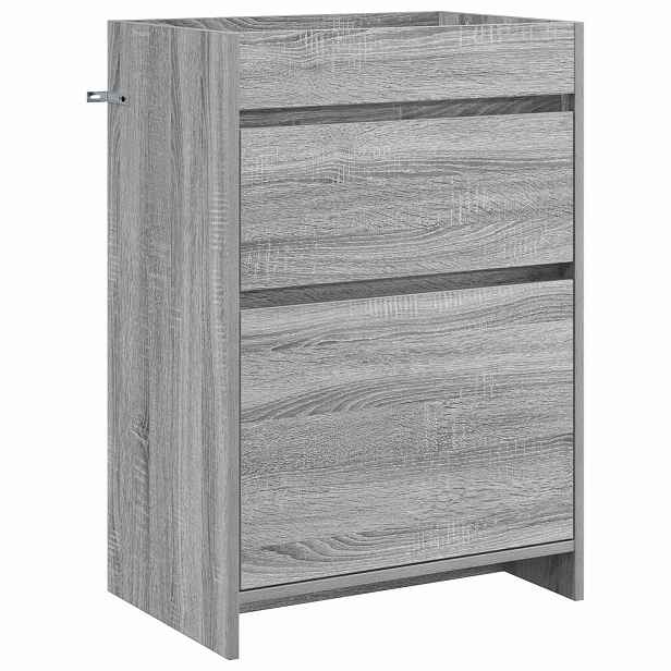 vidaXL Koupelnová skříňka pod umyvadlo Šedý Sonoma 56 x 37,5 x 81 cm