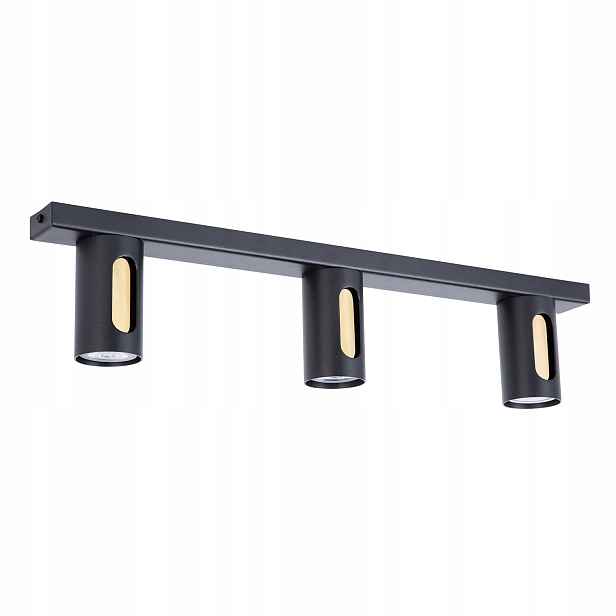 Moderní stropní svítidlo Sigma Lighting Flow černo-zlatá 3xGU10 60 cm