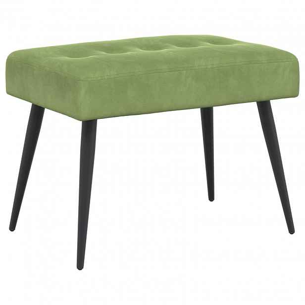 vidaXL Lavice s knoflíkovým prošíváním Světlá zelená 60 x 40 x 45 cm