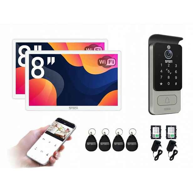 2-žilový digitální WiFi videotelefon Fhd 8" 2xVirgo One PLUS(W)/82228
