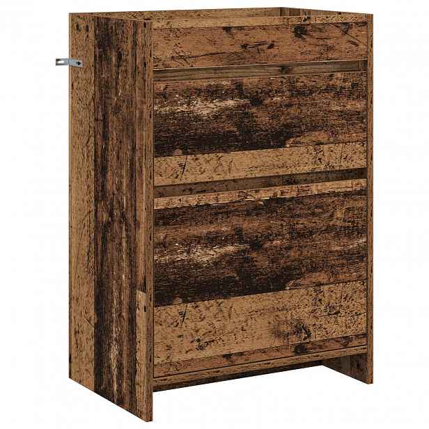 vidaXL Koupelnová skříňka pod umyvadlo Staré dřevo 56 x 37,5 x 81 cm