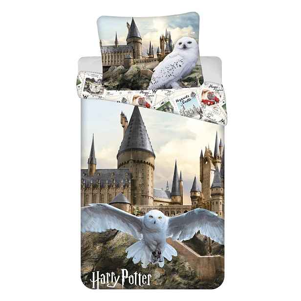 Bavlněné dětské povlečení na jednolůžko 140x200 cm Harry Potter "Hedwig" – Jerry Fabrics