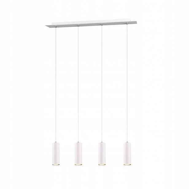 Bílá moderní závěsná lampa trubice nad stůl Marley 312400401 Trio