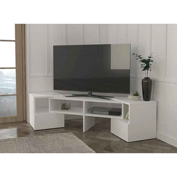 Casarredo Televizní stolek rovný/rohový TARTU bílá