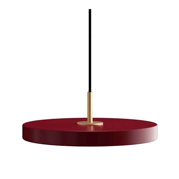 Červené kovové LED stmívatelné závěsné svítidlo s kovovým stínidlem ø 31 cm Asteria Plus – UMAGE