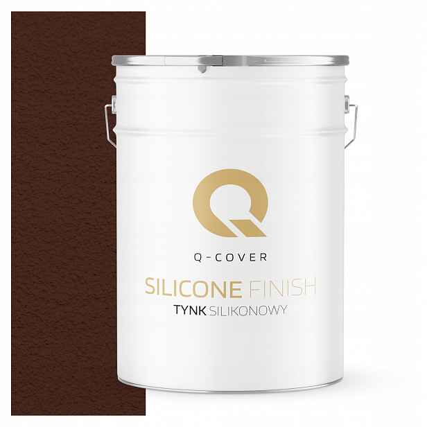 Silikonová Fasádní Omítka Hnědá Teplá 25 Kg Granulace 1.5 mm Ral 8016