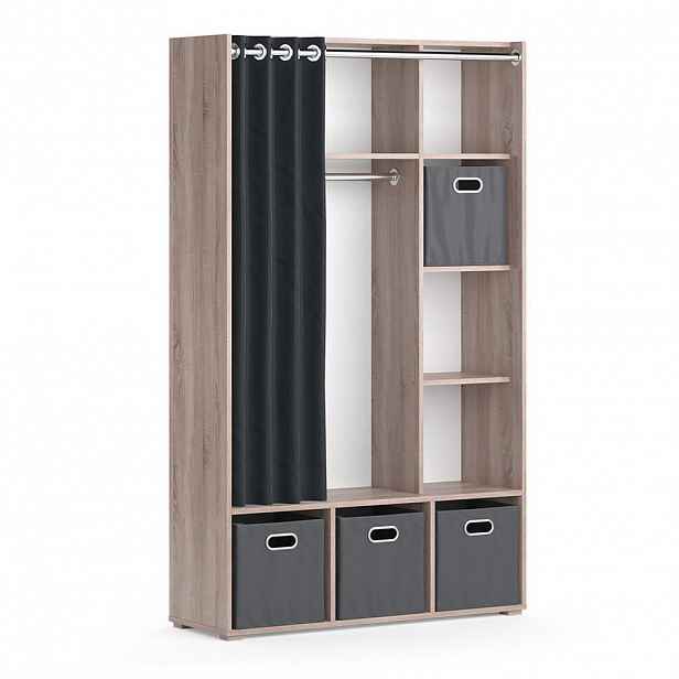 Vicco ŠATNÍ SKŘÍŇ Luigi Sonoma 38 x 178.1 cm Se skládacími boxy (šedé)