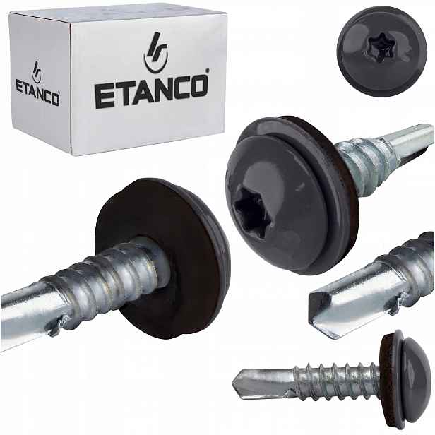 Šrouby do kovu Torx 5 mm 5,5x25 mm Ral 7024 250 ks Etanco GT5 Ph Z14