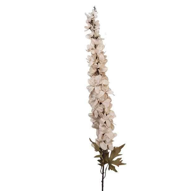 Dekorace umělá květina ostrožka Delphinium s bílým květem - 8*8*124 cm Clayre & Eef