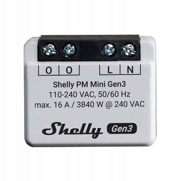 Ovladač Shelly Pm Mini Gen3 WiFi/Bluetooth
