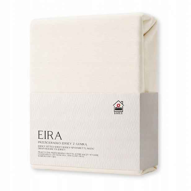 Prostěradlo jersey s gumičkou 220x200 30 cm Bavlna Silné Eira krémové
