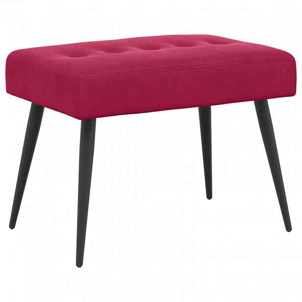 vidaXL Lavice s knoflíkovým prošíváním Víno Červené 60 x 40 x 45 cm